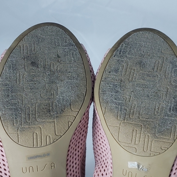 UNISA Slingback Heels Womens 9M pink suede Open Toe Block Heel - Picture 11 of 12